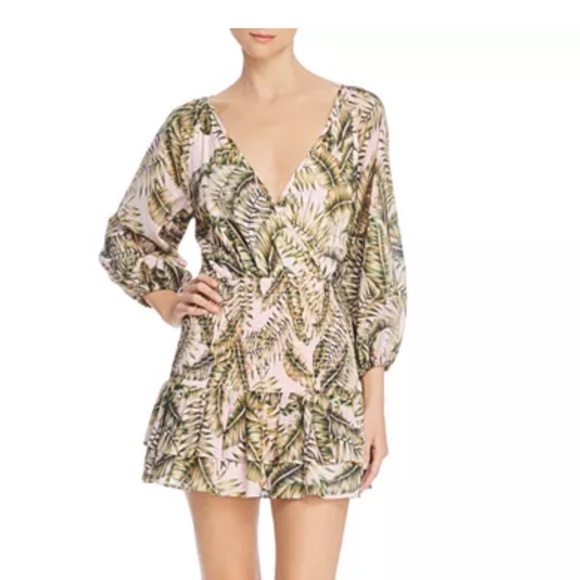 SUBOO Palma Faux-wrap Mini Dress Size 4 - Picture 3 of 5